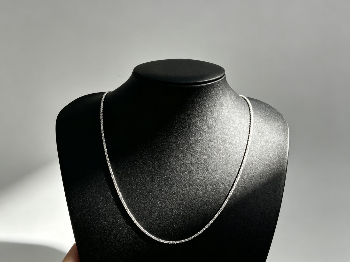 18K Gold Plated Beveled Square Bead Chain Necklace | 50cm Minimalist Geometric Layering Chain