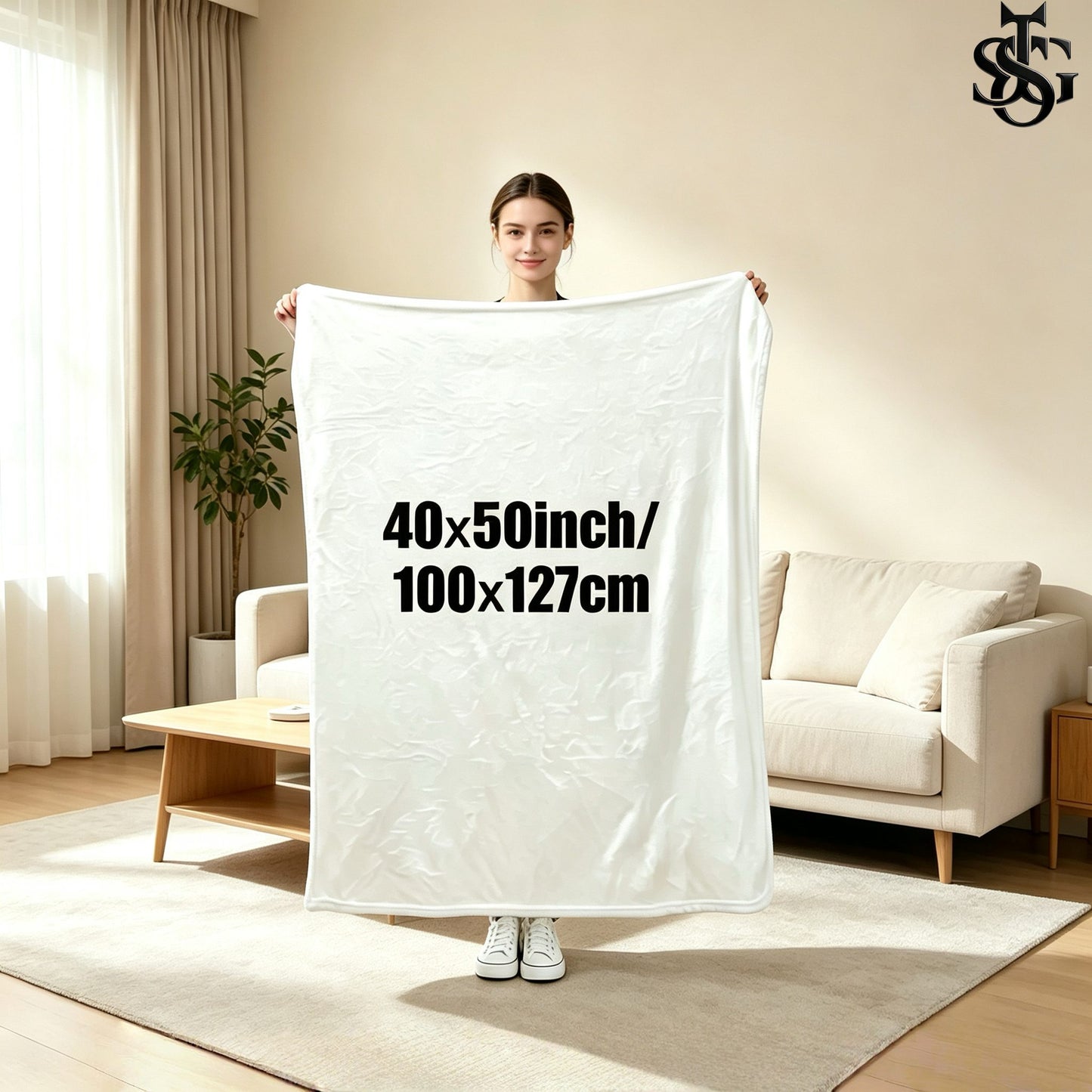 Custom Photo Blanket – Personalized Flannel Throw with Your Photo & Text