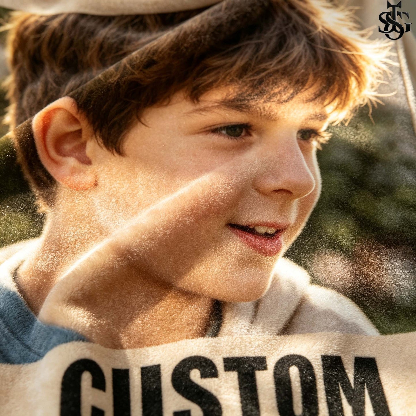Custom Photo Blanket – Personalized Flannel Throw with Your Photo & Text
