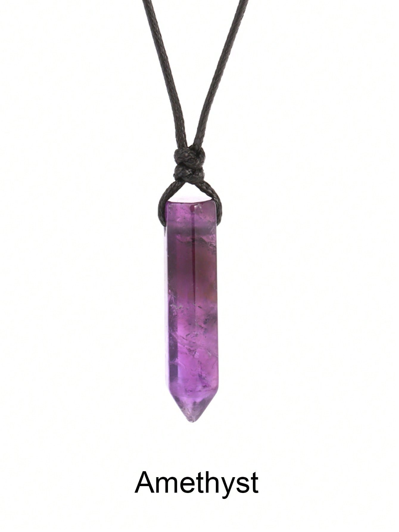 Men's Hexagonal Natural Stone Pendant Necklace