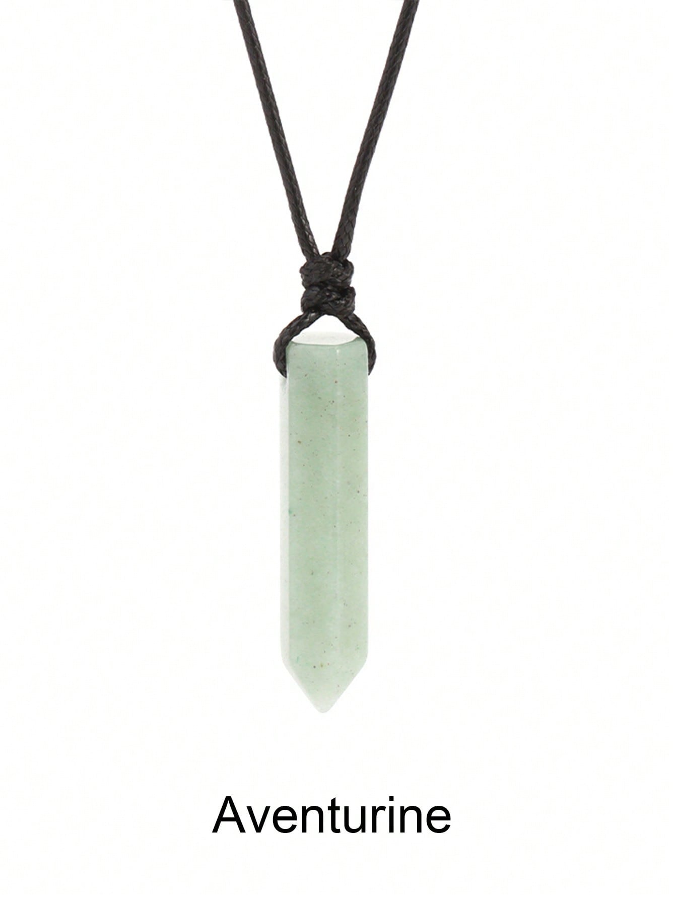 Men's Hexagonal Natural Stone Pendant Necklace