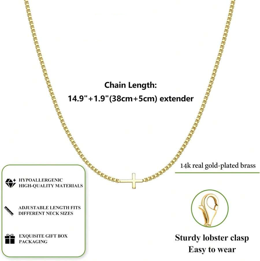 Women’s Silver Plated Cross Necklace – Minimalist Faith Jewelry
