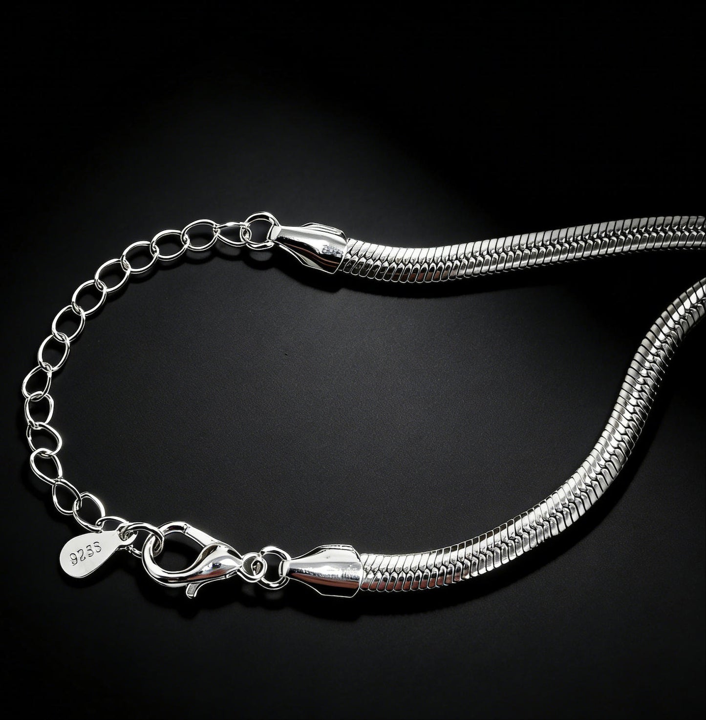 Waterproof Flat Snake Chain Necklace – Stainless Steel
