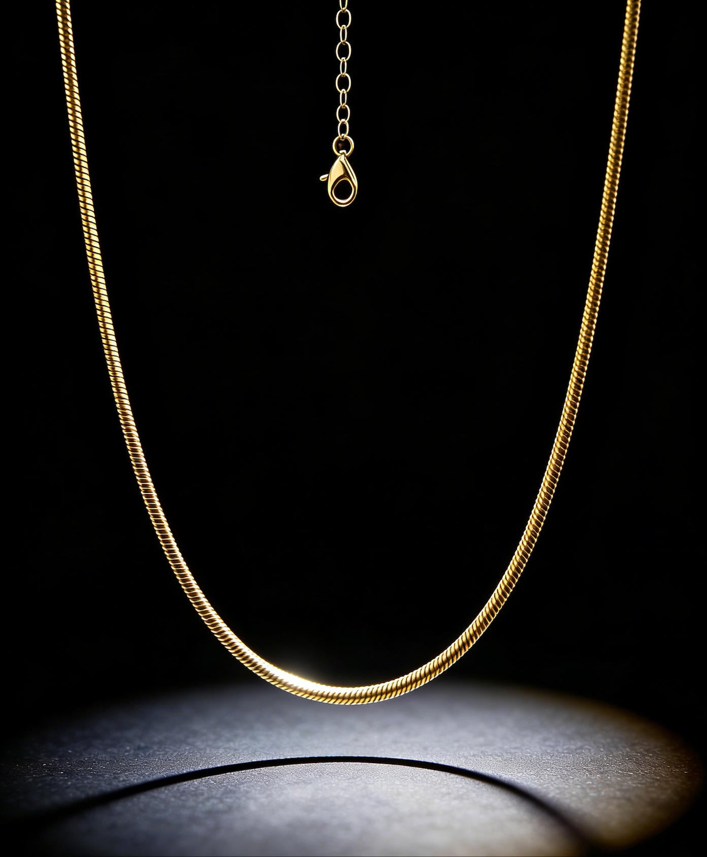 Waterproof Flat Snake Chain Necklace – Stainless Steel
