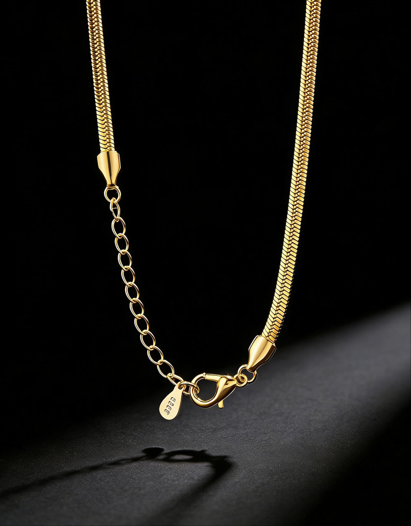 Waterproof Flat Snake Chain Necklace – Stainless Steel