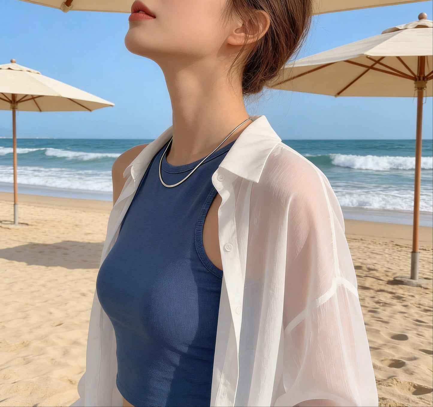 Waterproof Flat Snake Chain Necklace – Stainless Steel