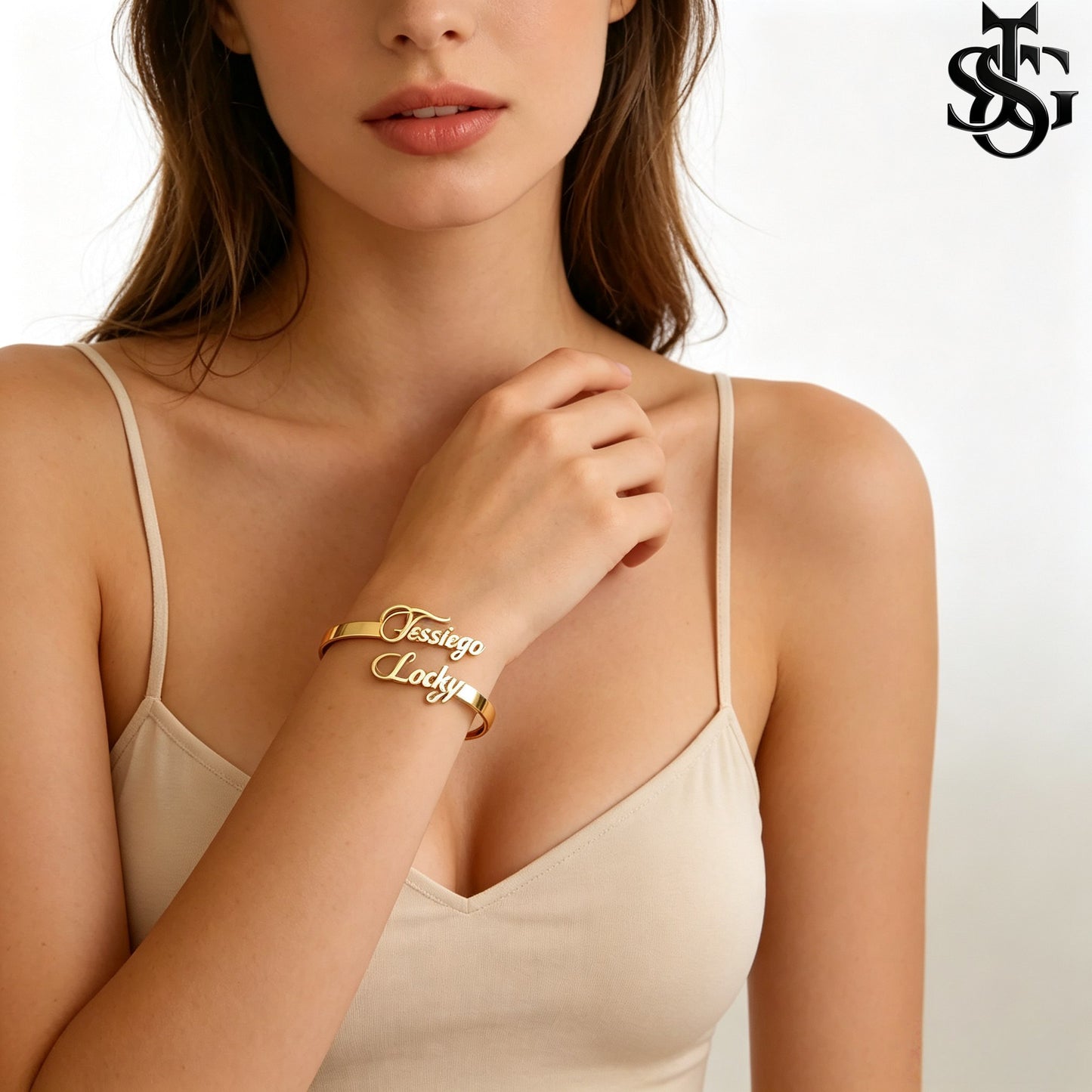 Personalized Name Bangle Bracelet – Custom Cuff Bracelet