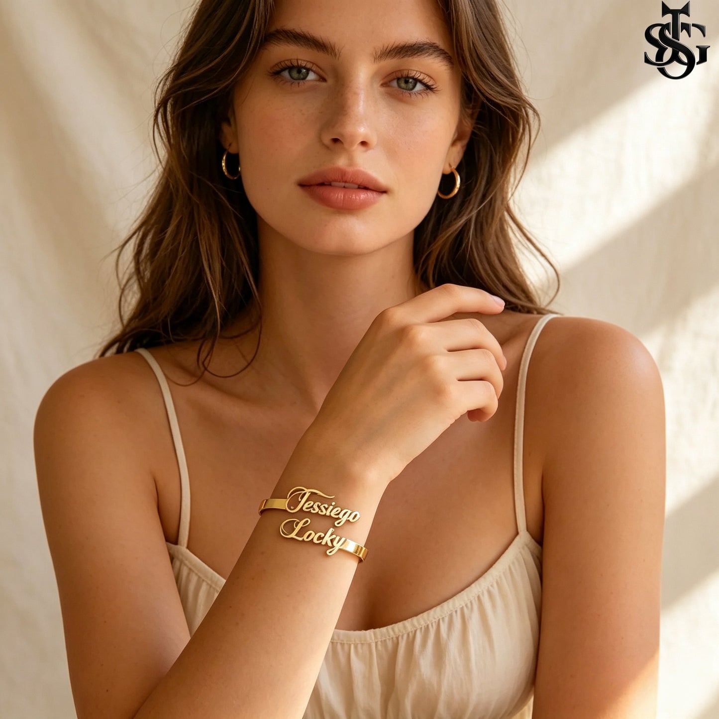 Personalized Name Bangle Bracelet – Custom Cuff Bracelet