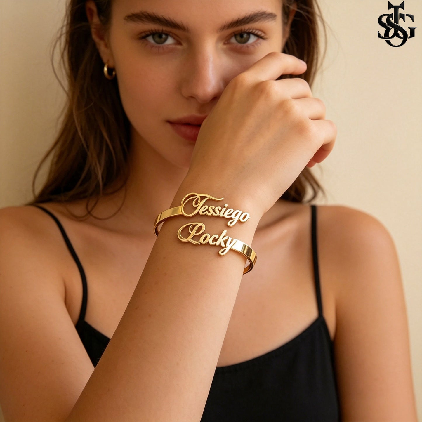 Personalized Name Bangle Bracelet – Custom Cuff Bracelet